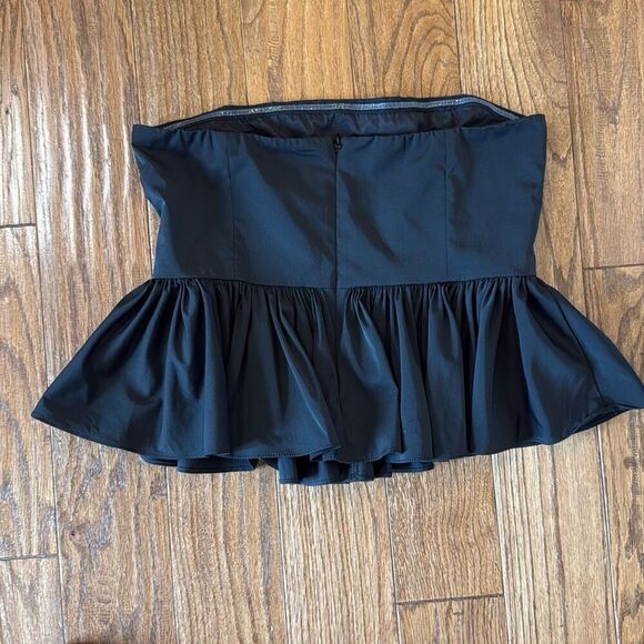 J.Crew strapless black taffeta peplum top size 6 - Picture 9 of 10